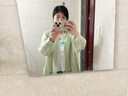 茵曼莱赛尔天丝女装轻薄衬衫2025夏季新品衬衣上衣 开衩版-清水绿 L 实拍图