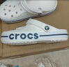 卡骆驰crocs洞洞鞋贝雅卡骆班轻便耐磨一脚蹬休闲鞋|205089 白/深蓝-126 45 (290mm) 实拍图