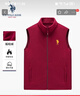 U.S. POLO ASSN.马甲男抓绒摇粒绒秋冬立领无袖背心男装外套 深红色 M  实拍图