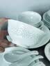 景乐中釉下彩碗碟套装家用2025新款景德镇青瓷玲珑高档餐具碗盘乔迁礼物 釉下彩I玲珑瓷I高档皮盒装 42件套 实拍图