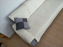 益丽丝（yilisi） 四季沙发垫套装布艺实木沙发坐垫子欧式双面全棉可水洗定制 编织花-米白 90*180cm单片 实拍图