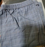 红豆居家【春上新】男女纯棉精梳情侣睡衣格纹情人节家居服 蓝色 XL 实拍图