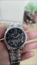 2025新款男士手表男时尚百搭潮流学生防水夜光日历商务钢带石英表 1425间金黑 送表盒调表器 实拍图