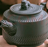云南建水紫陶手工纹汉瓦壶大容量功夫茶具紫砂大号茶壶 正把壶 300ml 实拍图