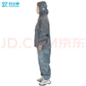 致尔康无尘服防静电 分体连帽防尘服男女 灰色2XL 洁净服无尘衣喷漆工作服  实拍图