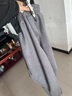 顶峰保罗（Dingfengbaoluo）麂皮绒裤子男士秋季休闲裤束脚宽松运动潮牌重磅K575深灰2XL 实拍图