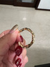 白岚麻花耳环女S925银耳钉时尚潮流素圈耳饰简约优雅气质生日礼物 金色大号 实拍图
