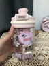 蒙福（mengfu）水杯女生高颜值双饮带吸管学生大容量水杯夏季可爱耐高温泡茶杯子 粉色-600ml【Tritan+双饮+茶隔】 2026新款高颜值女生专属 实拍图