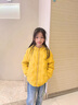 雅鹿2025新款儿童羽绒服短款冬季外穿男童女童中大童宝宝洋气秋冬外套 黄色 130cm 实拍图