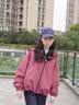 贝孩趣女童外套春秋冬款2026新款童装中大童夹棉加厚连帽衣服儿童冲锋衣 酒红色【春秋款】 150 码(建议身高135-145厘米) 实拍图