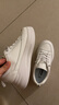 回力女鞋小白鞋女2024春季新款厚底百搭休闲鞋透气运动鞋子女潮流板鞋 【皮面】628Z-白色 35 实拍图