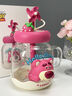 迪士尼儿童水杯玻璃杯吸管杯幼儿园小学生上学专用杯子大容量夏季双饮杯 草莓熊 花茶杯900ml 实拍图