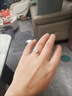 周百福【1000+门店】银D级莫桑钻情侣戒指男女一对求订婚生日送女友礼物 实拍图