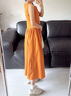 范思蓝恩【徐若晗同款】腰精裙设计感无袖连衣裙女夏绑带A字长裙 甜蜜橘 S 实拍图