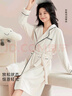 都市丽人睡衣女开衫睡袍可外穿珊瑚绒秋冬加厚浴袍女士加长加大法兰绒浴衣 实拍图