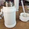 无印良品（MUJI）不锈钢保温保冷双杯盖水杯保温杯杯子带吸管父亲节礼物MDN8CC2A 白色 490ml/450ml 实拍图