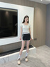 Calvin Klein内衣【摩登引力带】女士本命年ck家居外穿睡裤辣妹运动短裤QS5982 001-太空黑 XS 实拍图