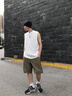 纯棉背心男士运动无袖T恤夏季薄款宽松外穿篮球跨栏坎肩宽肩健身 咖啡 B03 M 建议90-105斤 实拍图