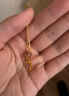 周大生莫奈黄金吊坠女足金玫瑰星辰荧光珐琅520送女朋友礼物复购补贴 玫瑰花黄金吊坠-赠银链 0.70g【荧光版,赠荧光灯】 实拍图