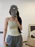 都市丽人花瓣蕾丝吊带背心内搭自带胸垫内衣女美背文胸夏上衣 青玉案  M  实拍图