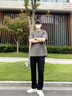 李宁垂感直筒运动裤男夏季休闲薄款冰丝长裤子宽松加肥加大码抗皱高级 黑色直筒速干裤 L /175(125-145斤) 实拍图