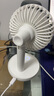 澳柯玛（AUCMA）小风扇桌面usb风扇小型充电办公室小电风扇宿舍静音床头便携式电扇迷你手持大风力台扇 新月白【USB直插款】3档大风|节能低噪 实拍图