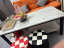 悦美妙茶几客厅现代简约边几小户型玻璃茶台创意高级感大理石色茶桌 【钢化玻璃款】白纹理色1.2M 实拍图