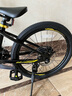 喜德盛青少年自行车童车中国风20/22寸铝架碟刹变速6-10男女孩山地车 22寸黑/镭射金-23款 实拍图