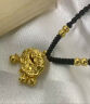 中国黄金（CHINA GOLD）金蛇盘兔黄金项链本命足金生肖蛇挂坠蛇年吊坠情人节礼物送女友 品牌礼盒+金蛇盘兔项链 约0.42g【黑绳】 晒单实拍图