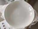 瓷侠客盘子菜盘家用白色骨瓷餐具碟子陶瓷餐盘套装骨碟饺子盘深盘饭盘 8.5英寸稍大菜盘（4个装） 21.8cm 实拍图