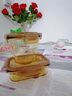 希乐扣饭盒微波炉加热专用碗上班族带饭餐盒玻璃保鲜盒分隔便当盒 二分隔1040ml+汤碗720ml+包+餐具 实拍图