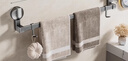 百悍吸盘毛巾架卫生间置物架浴室免打孔挂件厕所洗手间毛巾杆子洗澡间 实拍图