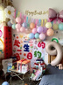 喜蝴蝶龙宝宝周岁生日场景布置男女孩房间派对装饰道具挂布气球1-10周岁 一岁一礼 生日挂布+气球 实拍图