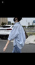 欧贝汐衬衫女中袖衬衣2025夏秋季新款宽松上衣休闲女士半袖小衫 蓝色 S 【建议85-105斤】 实拍图