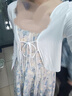FOX.G碎花吊带连衣裙女裙子2026夏季纯欲气质海边度假新品长裙子两 蓝色油画碎花连衣裙两件套 L 【建议105-115斤】 实拍图