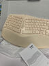 B.O.W人体工程学三模无线蓝牙键盘垂直鼠标套装软垫手托可充电笔记本电脑外设台式静音办公游戏打字键鼠 人体工学三模键盘丨奶茶色丨108键充电款 实拍图