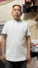 花花公子（PLAYBOY）T恤男短袖夏季男士polo打底衫翻领商务休闲上衣服男装 白色 XL  实拍图