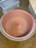 爱丽思（IRIS）洗脸盆洗脚盆泡脚盆加厚婴儿童面盆洗脸洗手盆厨房洗菜盆洗脚盆丝 加大号 加厚含银离子 粉色36CM 实拍图