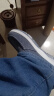 布舍元青年透气平底休闲鞋一脚蹬帆布板鞋老北京布鞋男411-1728 蓝色40 实拍图