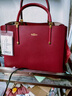 金利来女包手提包百搭通勤托特包单肩包女潮母亲节妈妈礼物 酒红 实拍图