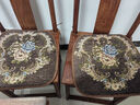 罗兰家纺 餐椅垫坐垫椅子凳子垫子可拆洗绑带椅垫 餐桌椅加厚实木餐椅座垫 花开富贵咖色 45*43cm标准号 实拍图