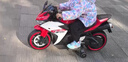 钻诗大号儿童电动摩托车3-7-10岁男女小孩宝宝充电两轮玩具新款摩托 至尊红+手拧加速+全功能+12V9 实拍图