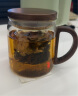 忆壶茶（YIHUTEA） 玻璃茶杯加厚水杯大容量茶水分离杯办公家用泡茶杯子耐热玻璃杯 【透明加厚】木灵杯500ML 实拍图