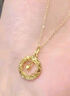 中国黄金（CHINA GOLD）黄金项链女士足金莫比乌斯环吊坠套链首饰情人节618送女朋友礼物 今/次日达*精工 约3.1-3.2g 【心动礼盒】 实拍图