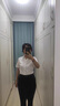 GOSERFONDO 白衬衫女短袖夏新款女装商务衬衣白领职业装团购工作服面试正装V 白色V领平纹 37 /L(100-110斤) 实拍图