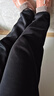 361度束脚运动裤男冬季加绒舒适针织长裤修身卫裤 【加绒女】超级黑 L 实拍图