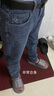 啄木鸟加绒加厚牛仔裤男秋冬季新款宽松修身裤子男弹力休闲蓝色直筒长裤 JN-9018-11浅蓝色 29 实拍图