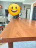 林之语客厅大书桌实木腿餐桌办公一体双人长条桌子工作台学习桌大板茶桌 【45mm加厚桌面】胡桃色220x90 实拍图