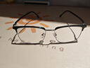 WAN XIN 新款 1.67超薄高清防蓝光镜片男可配度数送商务眼镜框女Z 149黑色 GM同款显脸小  配万新1.60较薄防蓝光镜片 实拍图