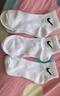 耐克（NIKE）男袜女袜 25新款训练透气短袜快干柔软休闲跑步健身运动nike袜子 SX7676-010/三双装/长袜 L/26-28厘米/42-46码 实拍图